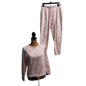 Gap Loungewear‎ Set Star Print Pajama Set Comfy Jogger Sweatshirt Set Medium